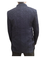 Navy Blue - PREMIUM Slim Fit Mens BandhGala / Prince / Chinese Collar Open Jacket with inside Waistcoat- Fantastic Fit - CS2508 PP 0325