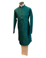 Turquoise Rama Green - Fantastic Mens Indian Kurta set - Weddings / Walimas , Sangeet, Eid, Mehndi / Henna - NAD2501 01KV25