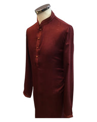 Maroon - Fantastic Mens Indian Kurta set - Weddings / Walimas , Sangeet, Eid, Mehndi / Henna - NAD2404 08KA24