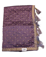 Purple - Dupion Silk -Fancy Party Saree with Blouse Piece - SP2413 11KH24