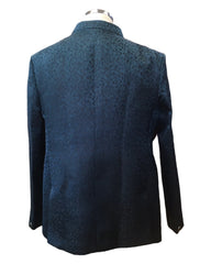 PREMIUM Slim Fit Mens Teal BandhGala / Prince / Chinese Collar Open Jacket with inside Waistcoat- Fantastic Fit - CS2407 JP 0524