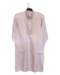 Pastel Lilac - Rich Crepe Brocade Mens Indian Kurta set - Weddings / Walimas , Sangeet, Eid, Mehndi / Henna - KCS1053 06VT24