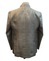 Silver / Grey - PREMIUM Slim Fit Mens Self Brocade BandhGala / Prince / Chinese Collar Jacket - Fantastic Fit - CS2501 01TA25