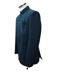 PREMIUM Slim Fit Mens Teal BandhGala / Prince / Chinese Collar Jacket - Fantastic Fit - CS2406 TC 0524