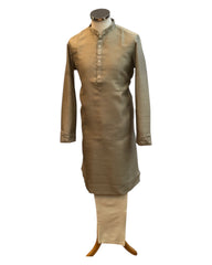 Champagne - Silky -  Mens Indian Kurta set - Weddings / Walimas , Sangeet, Eid, Mehndi / Henna - NAD2511 01KJ25