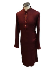 Maroon - Fantastic Mens Indian Kurta set - Weddings / Walimas , Sangeet, Eid, Mehndi / Henna - NAD2404 08KA24