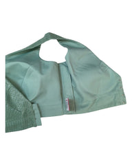 Sea Green - Well Cut Saree blouse with cups,  Sleeveless - 38