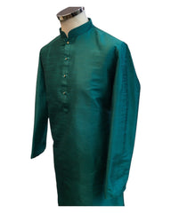 Turquoise Rama Green - Fantastic Mens Indian Kurta set - Weddings / Walimas , Sangeet, Eid, Mehndi / Henna - NAD2501 01KV25