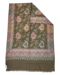 Brown - Soft Art Wool Handloom Woven Shawl - (P350) 11KY24 NTC2414