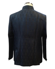 Teal / Rama - PREMIUM Slim Fit Mens Self Brocade BandhGala / Prince / Chinese Collar Jacket - Fantastic Fit - CS2501 01TA25