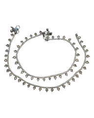 Silver Finish - Ankle Chain / Payal / Paazeb - Fashion Jewellery - Bollywood - Weddings - DAJ591 24Tp10