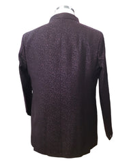 PREMIUM Slim Fit Mens Wine BandhGala / Prince / Chinese Collar Open Jacket with inside Waistcoat- Fantastic Fit - CS2408 JC 0524