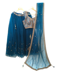 Blue Ready Made Lehenga Set - UK Stock - 24h Dispatch - PC2401  PY 0324