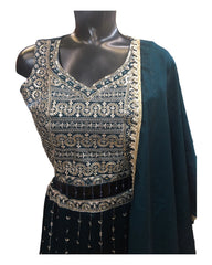 Teal Blue Lehenga Set - Size 12(38