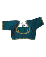 Turquoise - Dupion Silky Saree / Lehenga blouse - 38