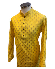 Haldi Yellow - Fantastic Mens Indian Kurta set - Weddings / Walimas , Sangeet, Eid, Mehndi / Henna - NAD2505 01KP25