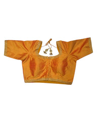 Orange / Amber - Dupion Silky Saree / Lehenga blouse - 38