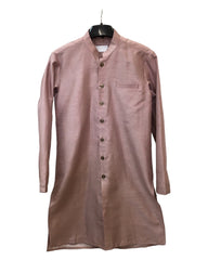 Dusty Pink - Mens Kurta Set with Rich Long Jacket - UK Stock - 24h Dispatch - HHF2411 TV 0624