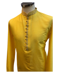 Haldi Yellow - Fantastic Mens Indian Kurta set - Weddings / Walimas , Sangeet, Eid, Mehndi / Henna - NAD2503 01KJ25