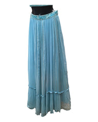 Grey -  Chiffon Lehenga Set - UK Stock - 24h Dispatch - MK105 AY 1023