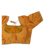 Orange / Amber - Dupion Silky Saree / Lehenga blouse - 42