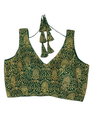 Green - Fully Embroidered Saree / Lehenga Blouse - With Cups - Margin to loosen - UK Stock - AF2505 KV 1224