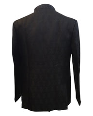 Black - PREMIUM Slim Fit Mens Self Brocade BandhGala / Prince / Chinese Collar Jacket - Fantastic Fit - CS2501 01TA25