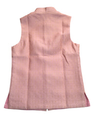 Pink - Banarasi Handloom Brocade Mens Waistcoat - UK Stock- Dispatch in 24 hrs - KCS241104 KK