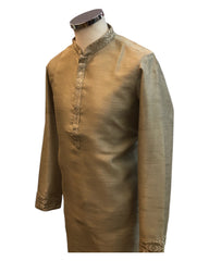 Champagne - Silky -  Mens Indian Kurta set - Weddings / Walimas , Sangeet, Eid, Mehndi / Henna - NAD2511 01KJ25