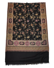 Black - Soft Art Wool Handloom Woven Shawl - (P350) 11KY24 NTC2414