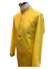 Haldi Yellow - Fantastic Mens Indian Kurta set - Weddings / Walimas , Sangeet, Eid, Mehndi / Henna - NAD2503 01KJ25