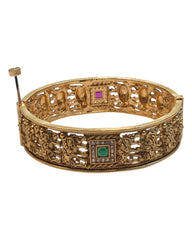 Openable - Antique Gold Finish Hand Crafted Rajasthani Kada Bangle (Single) - Mix N Match - SB1128 J