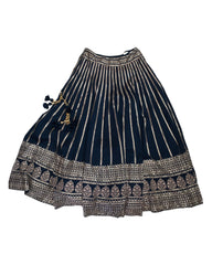 Petrol Blue - Designer Ready Made Lehenga Set - Size 14 (40