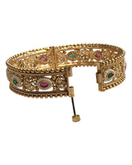 Openable - Gold Finish Hand Crafted Rajwadi Kada Bangle (Single) - Mix N Match - SB1132 J