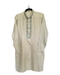 Pastel Green - Rich Crepe Brocade Mens Indian Kurta set - Weddings / Walimas , Sangeet, Eid, Mehndi / Henna - KCS1053 06VT24