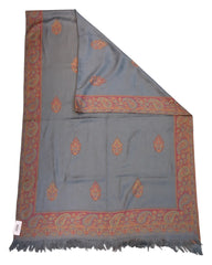 Grey - Soft Art Wool Handloom Woven Stole - (3000PS) 11Cp24 NTC2413