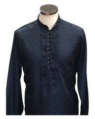 Petrol Blue - Mens Kurta Set with Rich Brocade Waistcoat  - SHU2505 TP 0325