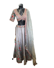 Light Grey Ready Made Lehenga Set - UK Stock - 24h Dispatch - ZC114  KYP 0324