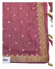 Dark Pink - Dupion Silk -Fancy Party Saree with Blouse Piece - SP2413 11KH24