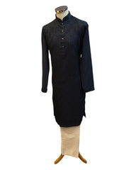 Navy Blue - Sequins -  Mens Indian Kurta set - Weddings / Walimas , Sangeet, Eid, Mehndi / Henna - NAD2508 01KC25