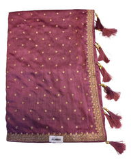 Dark Pink - Dupion Silk -Fancy Party Saree with Blouse Piece - SP2413 11KH24