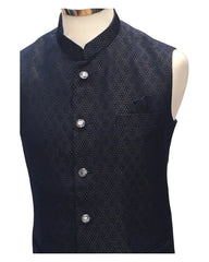 Navy Blue - Rich Suiting Material Mens Waistcoat - Amazing Fit - Great Quality - YD2411 KA 0424