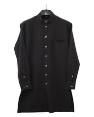 Wine / Black - Mens Kurta Set with Rich Long Jacket - UK Stock - 24h Dispatch - HHF2410 TV 0624