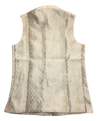 Gold - Rich Banarasi Brocade Handloom Brocade Mens Waistcoat - UK Stock- Dispatch in 24 hrs - KCS241108 KP