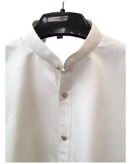 Premium Quality - Off White - Nehru / Grandad / Chinese Collar Mens Shirt - Perfect under Waistcoat / Bandi - VNS2401 KR 0624