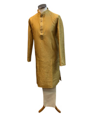 Gold - Fantastic Mens Indian Kurta set - Weddings / Walimas , Sangeet, Eid, Mehndi / Henna - NAD2403 08KA24