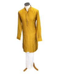 Haldi Yellow - Designer Mens Indian Kurta Set - Weddings / Walimas , Sangeet, Eid, Mehndi / Henna - HHF2414 09KR24