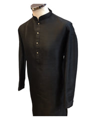 Black - Fantastic Mens Indian Kurta set - Weddings / Walimas , Sangeet, Eid, Mehndi / Henna - NAD2501 01KV25