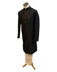 Black - Fantastic Mens Indian Kurta set - Weddings / Walimas , Sangeet, Eid, Mehndi / Henna - NAD2501 01KV25