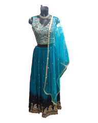 Amazing value Turquoise Blue Lehenga Set - Size 14(40